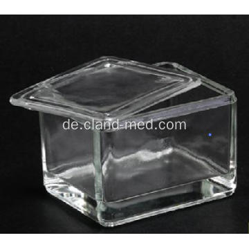 Glasfärbgefäß mit Glasdeckel für 20X Objektträger